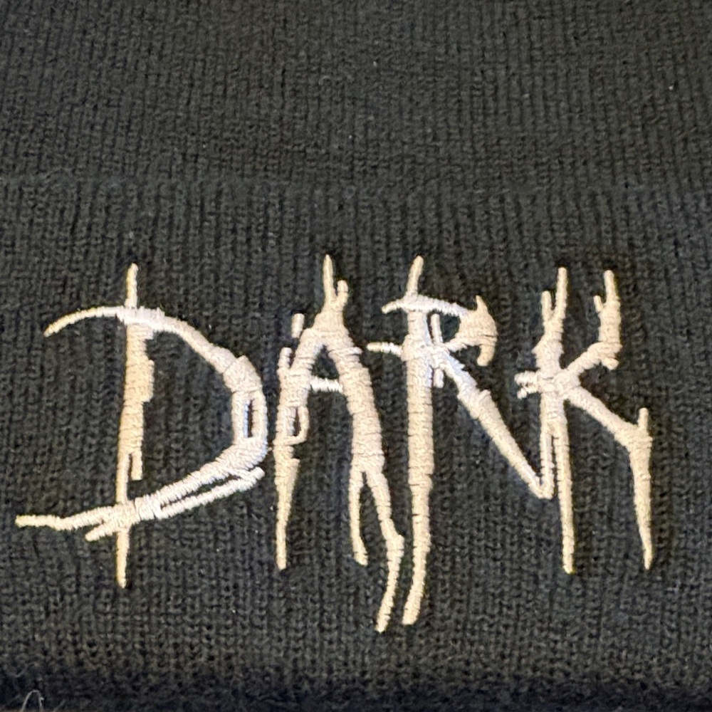 New! Black Beanie with ‘DARK' Embroidery - Picture 5 of 8